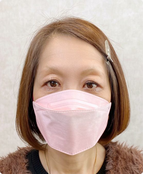 眉なし → 骨格ベースで本体の眉の位置に（施術前）